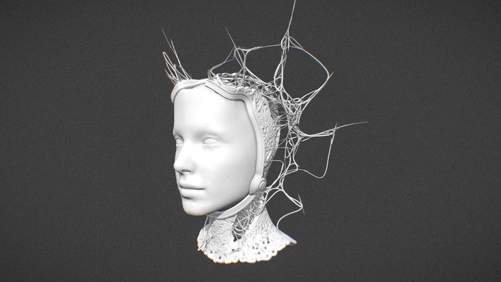 Biopunk Crown 3D Model