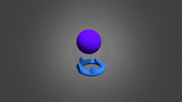 Torus Azul 01y Bola Purpura 01 3D Model