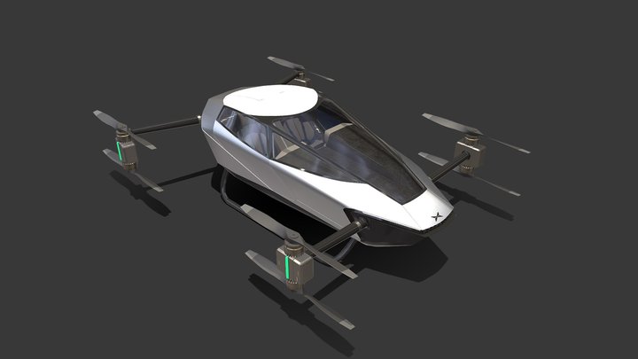 Xpeng X2 Flying car EVTOL 3D Model