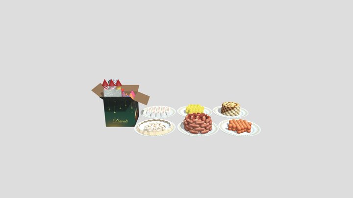 Sweets and crackers 3D Model