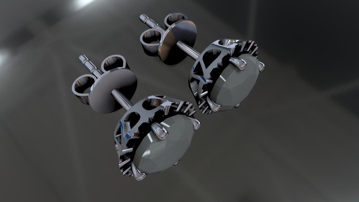 Earrings 3D Modeling, Visualization, Rendering 3D Model