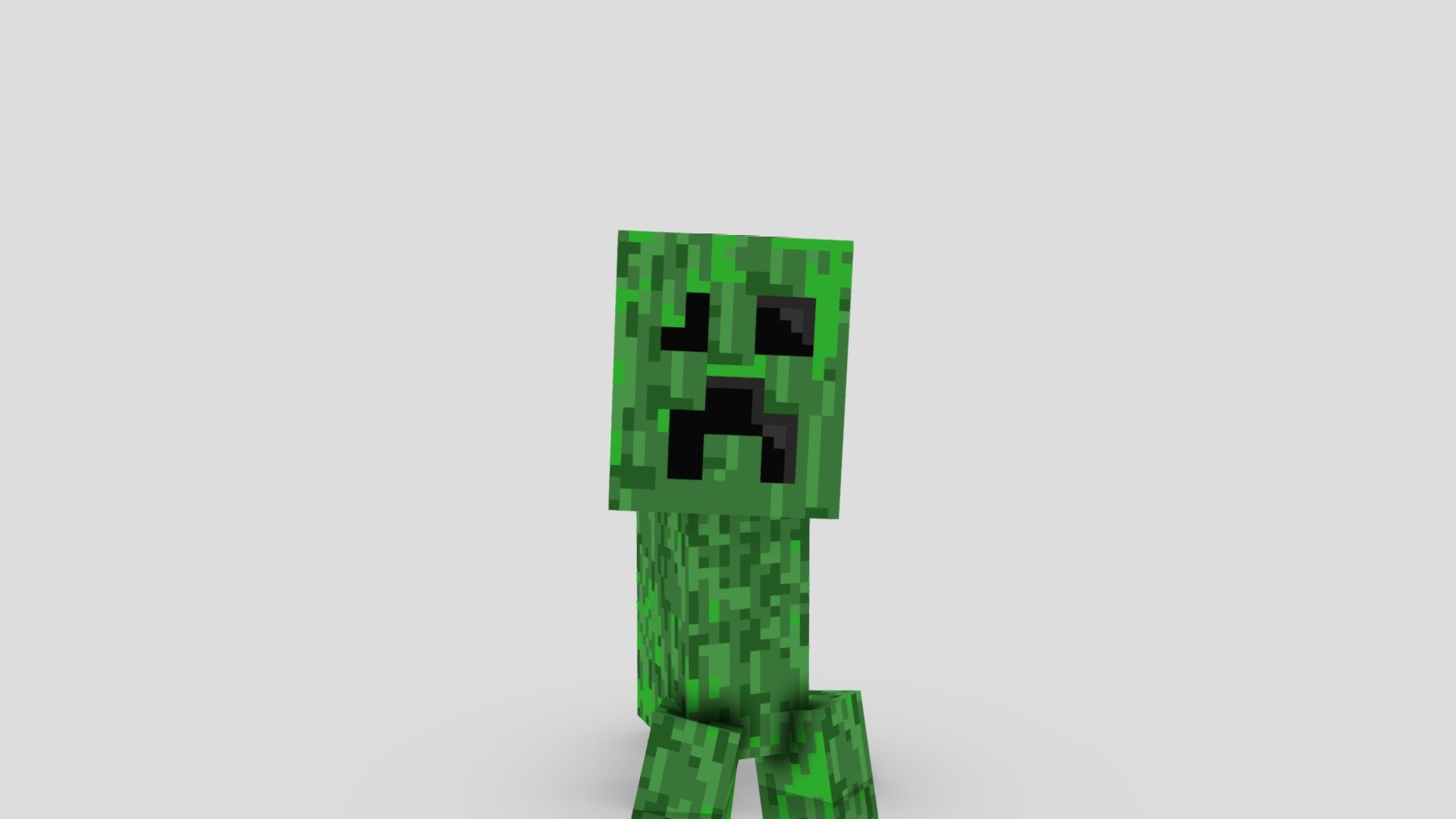 3D model Minecraft Creeper VR / AR / low-poly