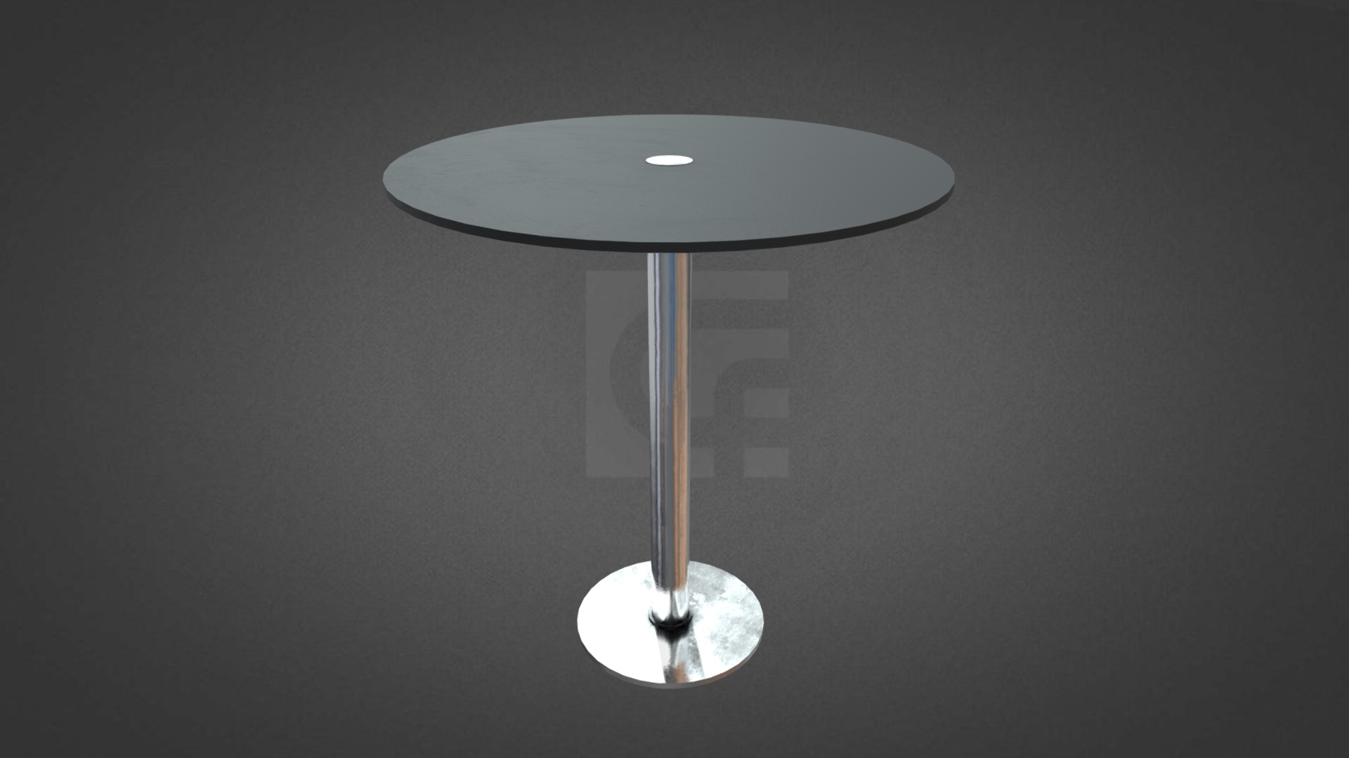 3D model Round Coloured Dining Table Hire - This is a 3D model of the Round Coloured Dining Table Hire. The 3D model is about a round lamp with a light on top.