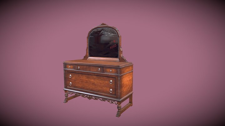 English Tudor Vanity 3D Model