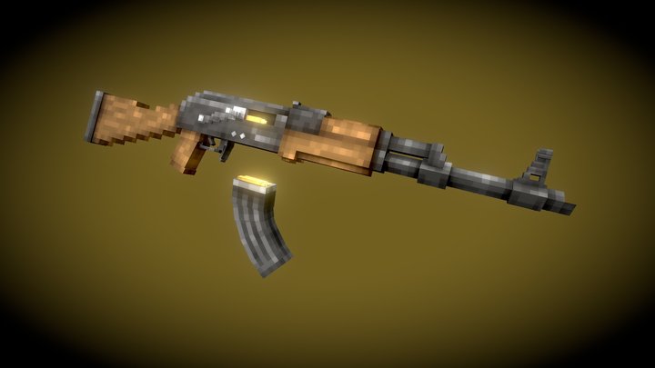 AK-47 [Voxel] 3D Model