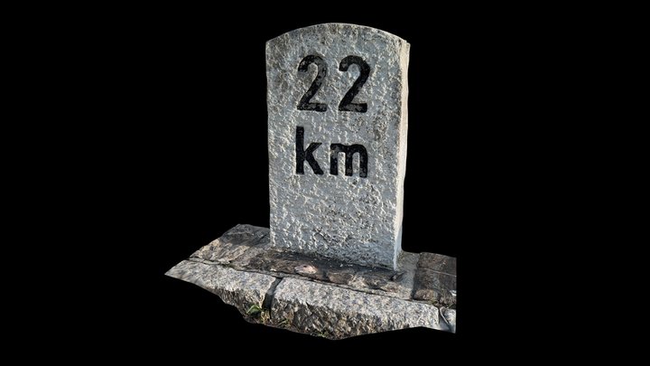 Milestone Innertkirchen - Sustenpass km 22 – Free 3D Model STL