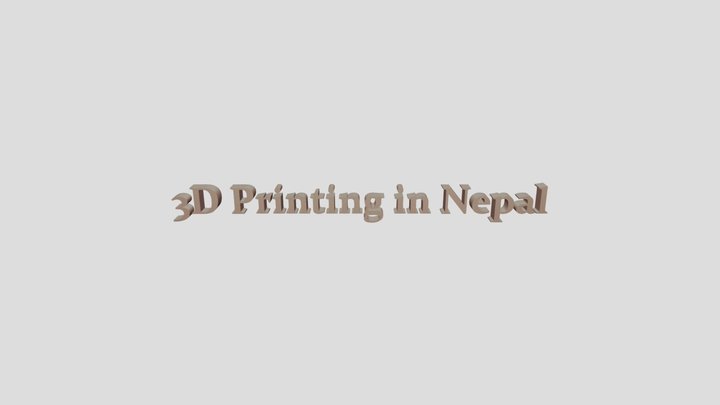 3D Print In Nepal 3D Model