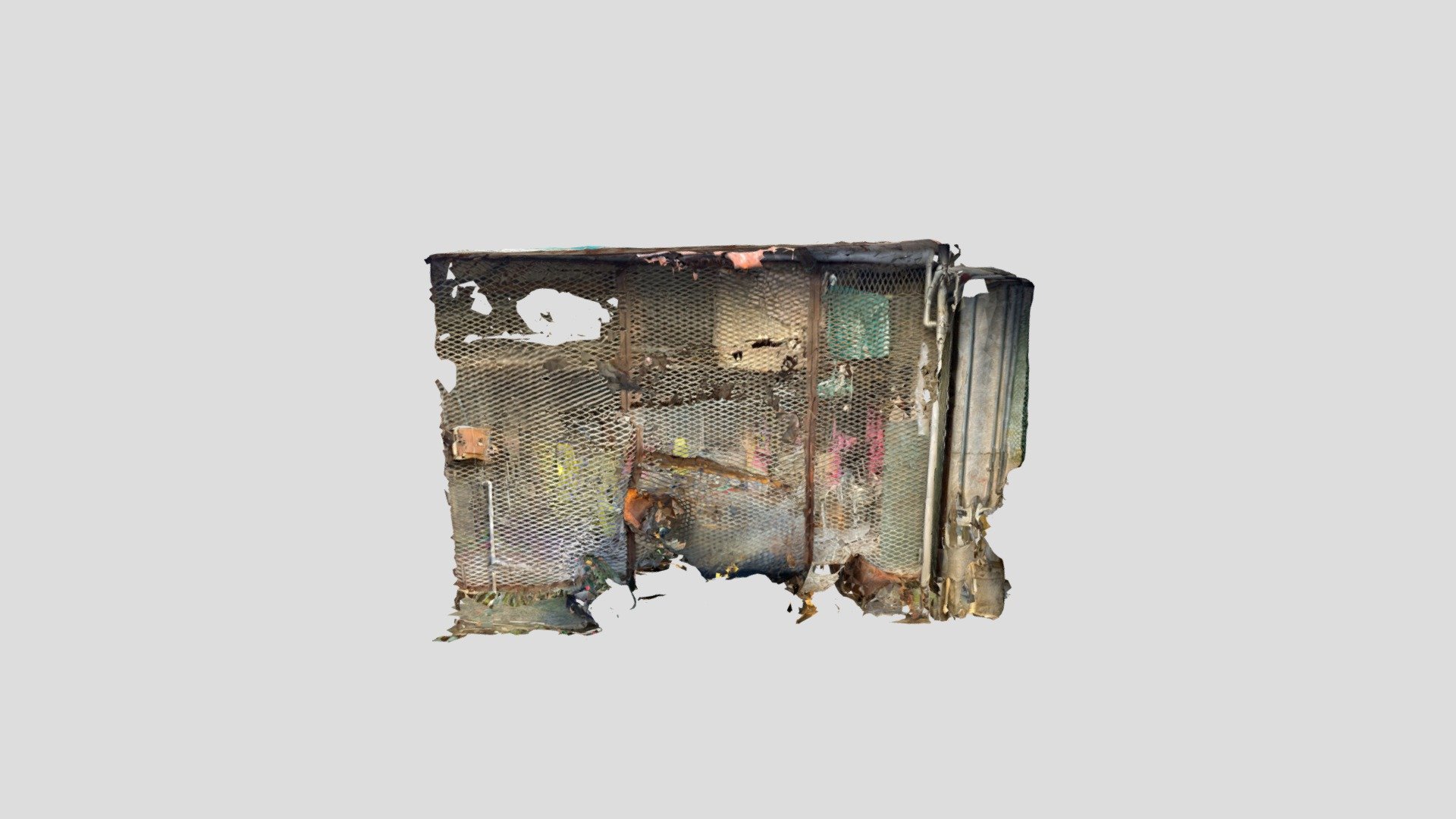 3D掃描習作─廢棄推土機(iPadPro掃描)
