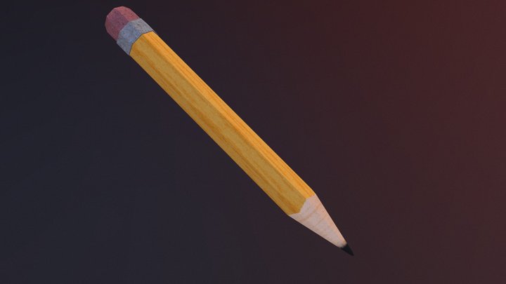 Low Poly Pencil | Texture Test 3D Model