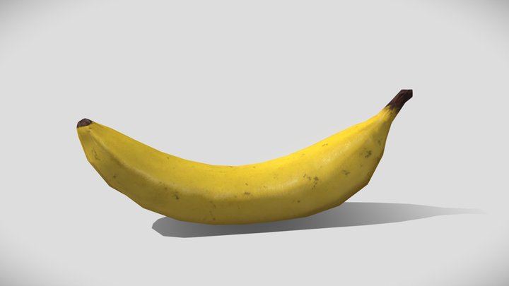 Low-Poly Banana 3D Model