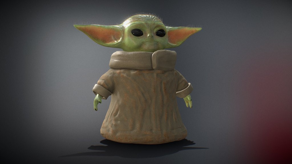 BABY YODA FREE 3D BY OSCAR CREATIVO