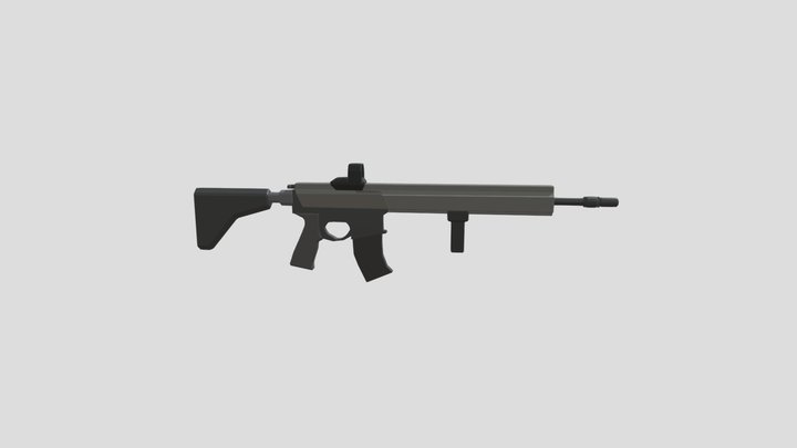 VRChat anti troll AR-15 avatar gadget. 3D Model