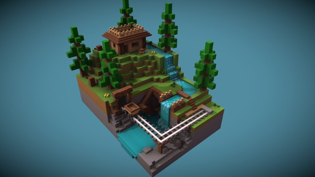 A Minecraft tribute - 3D model by rphl_mstl [fa6a5c6] - Sketchfab