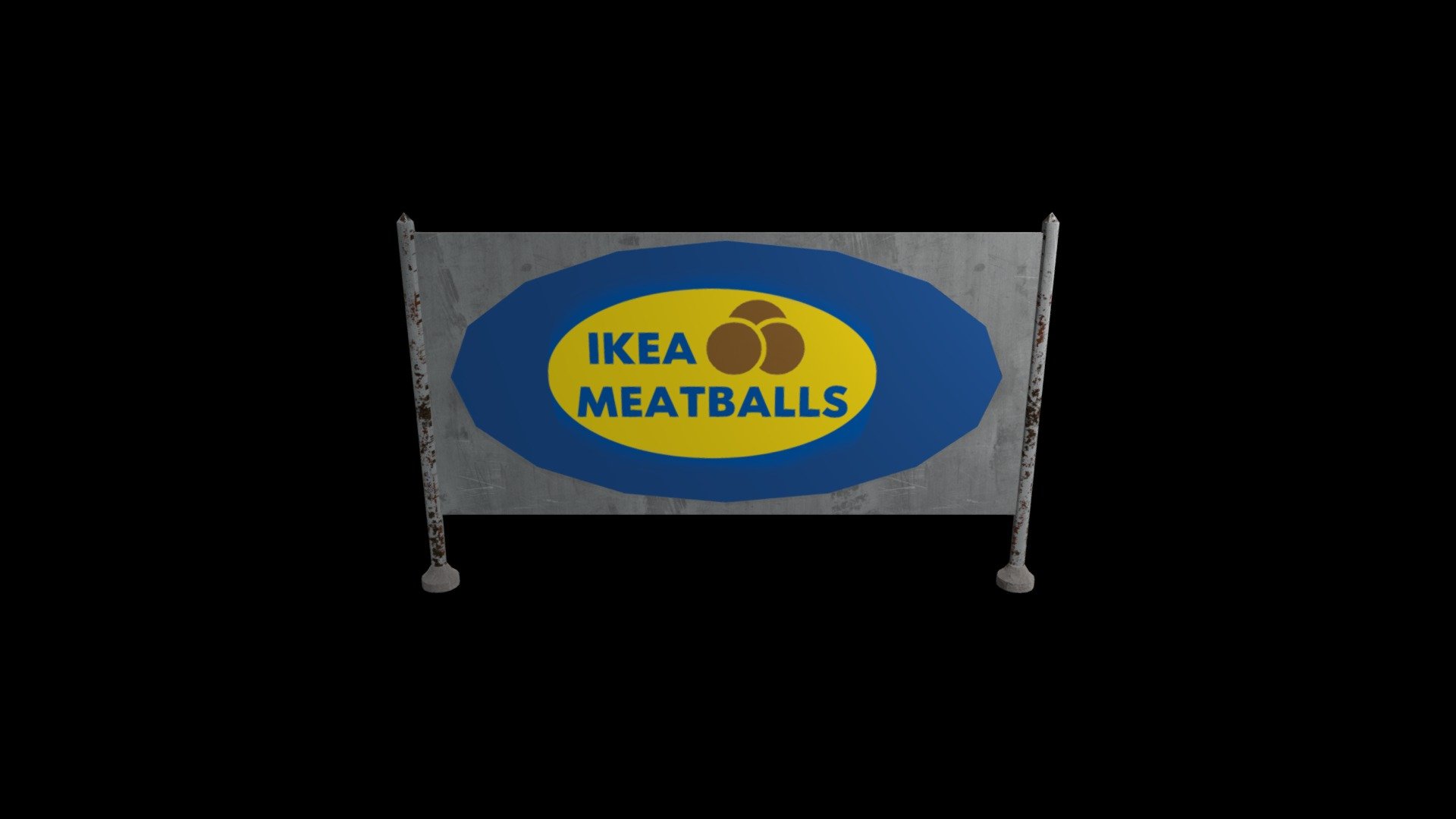 Ikea Meatballs Sign Download Free 3d Model By Saltedcrackerjack