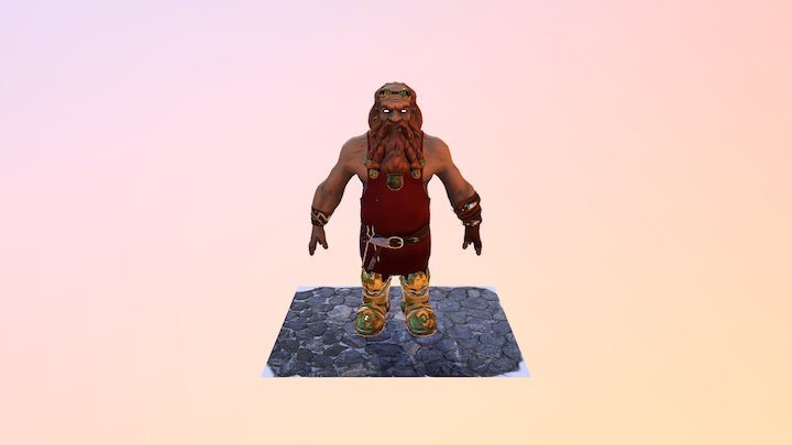 Redhead Dwarf 3D Model
