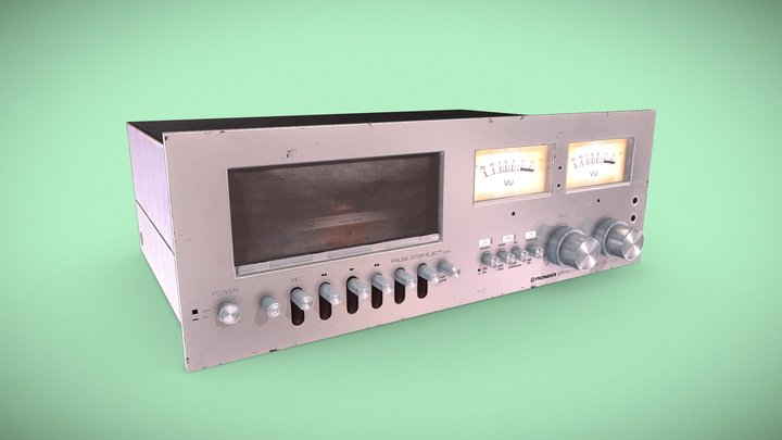 Pioneer Vintage Cassette Player 3D Model