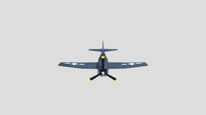 F6F Hellcat (Stylized) 3D Model