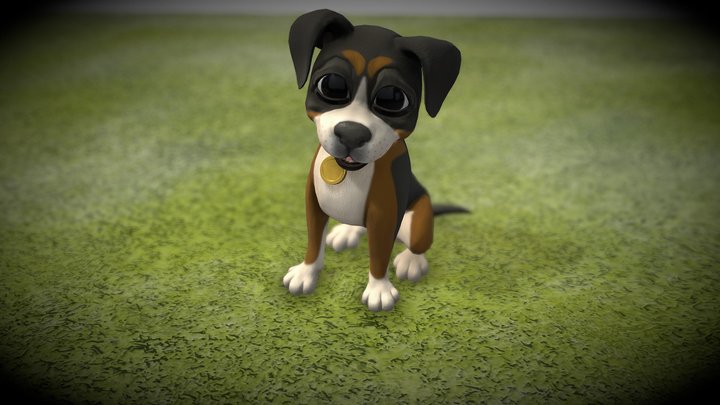 Animated Puppy Plays Jumps Seamless Loop – Modelo 3D gratuito STL