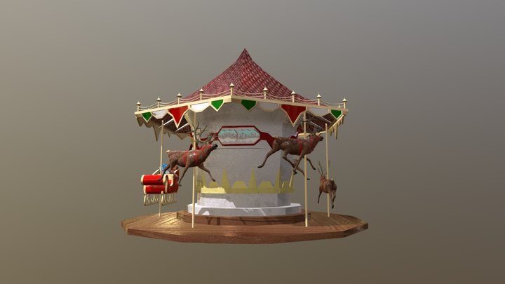 Christmas Carousel 3D Model