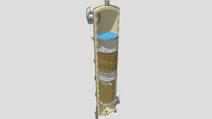 Torre de secagem de cloro 3D Model