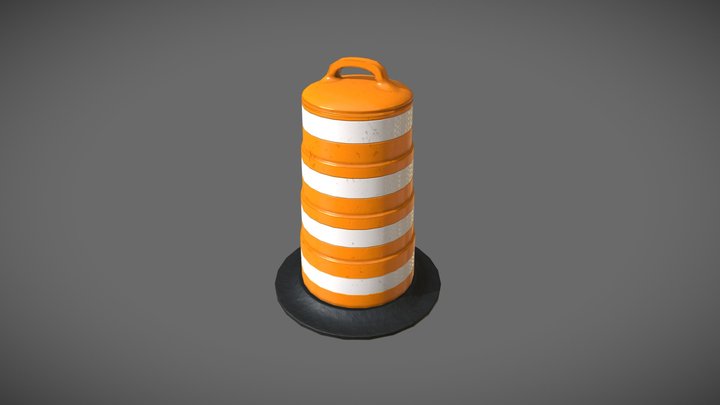 Road Barrier 3D Model