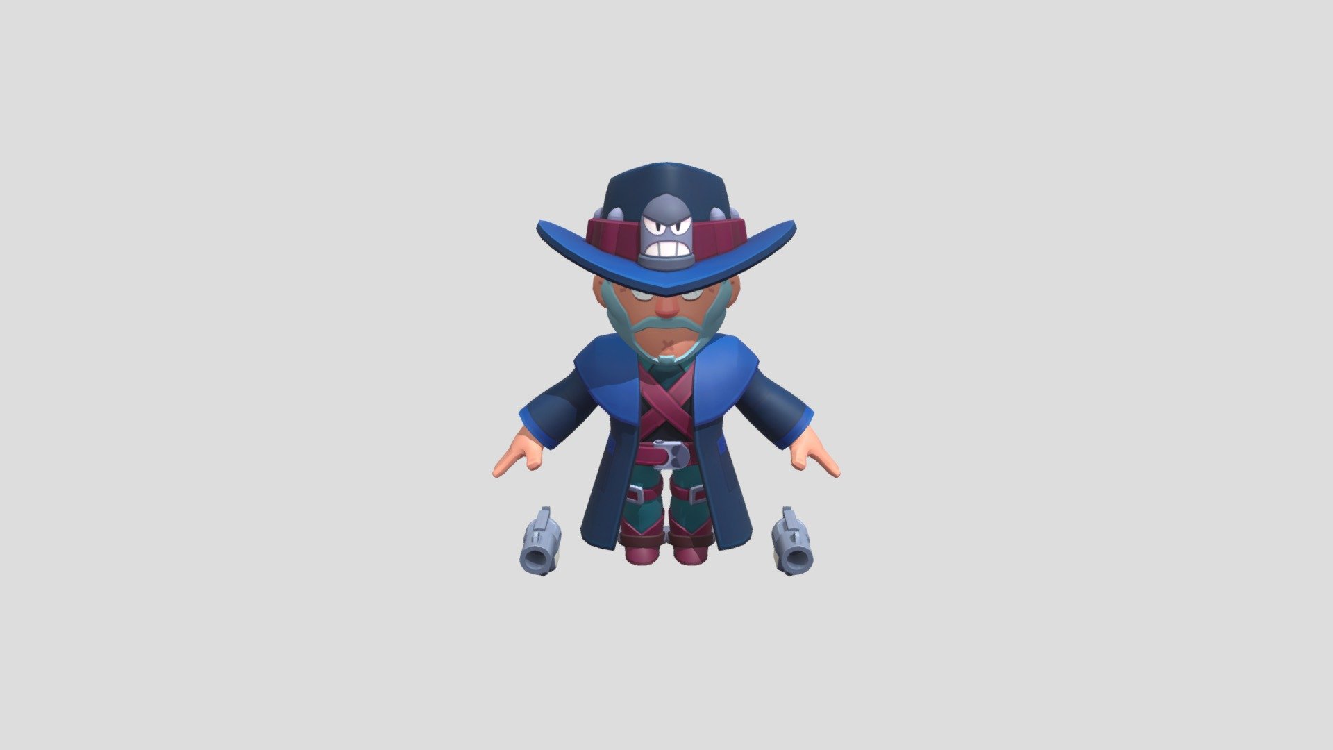 Colt badass brawl stars - Download Free 3D model by Mourad 3d ...