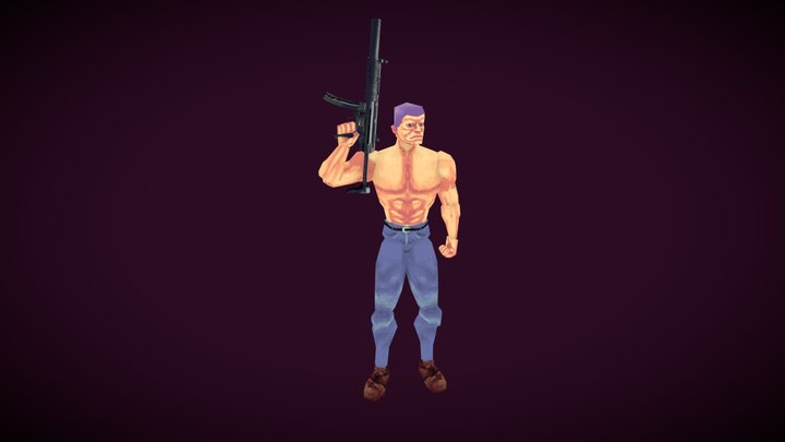 PS1 | Dude - The action figure 3D Model