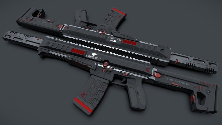 Concept Assault Rifle 3D Model