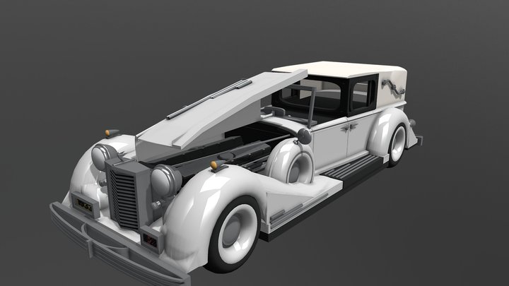 Cadillac Town Car 1933 (with engine) 3D Model