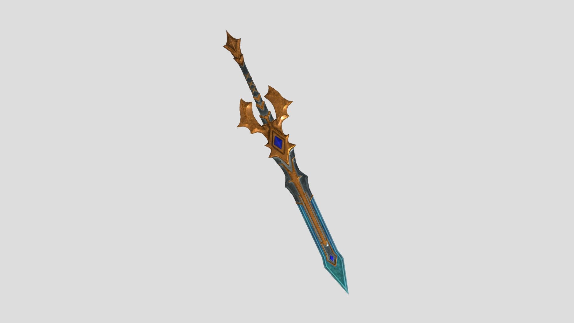 Blue Crystal Sword - Download Free 3D model by fohn [fa74064] - Sketchfab