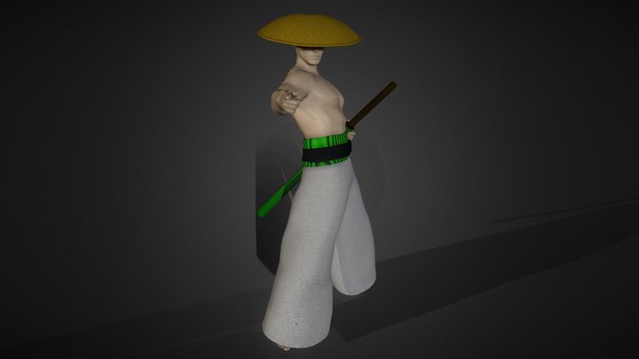 Ronin with Katana (Jotaro pose) 3D Model