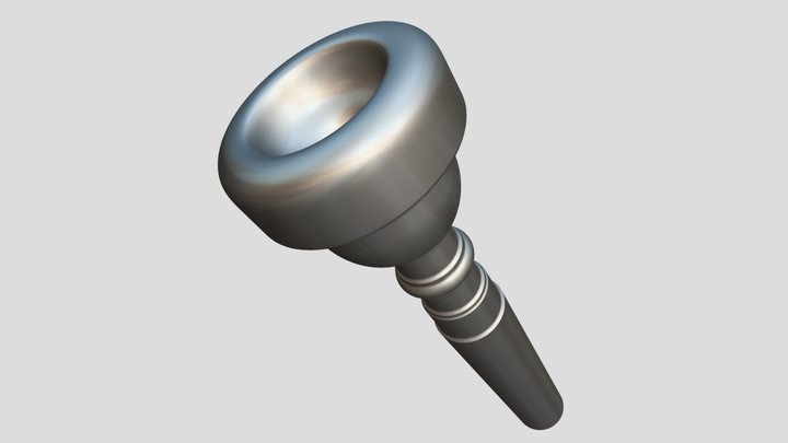 Benge 7E Piccolo trumpet mouthpiece 3D rendering – Kostenloses 3D-Modell STL