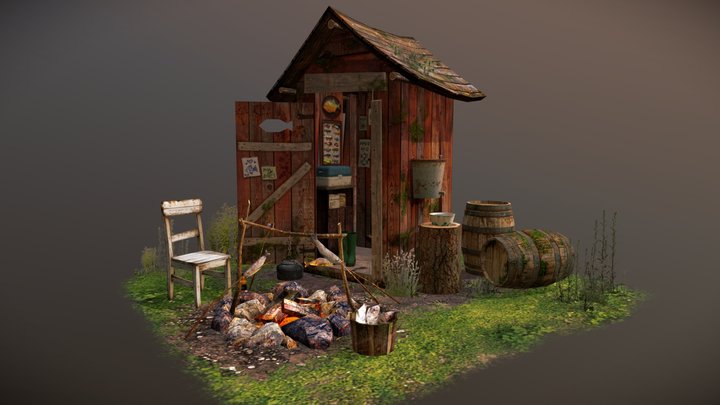 5 Props Assignment "Swamp Loner" 3D Model