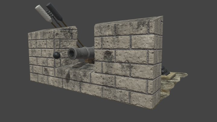 Cannon & Environment Final 3D Model