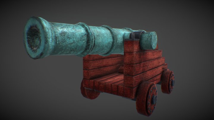 Cannon Texture 3D Model