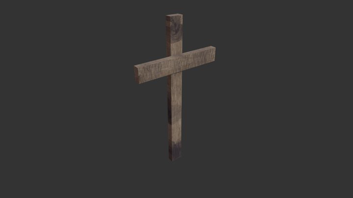Wooden Cross 3D Model