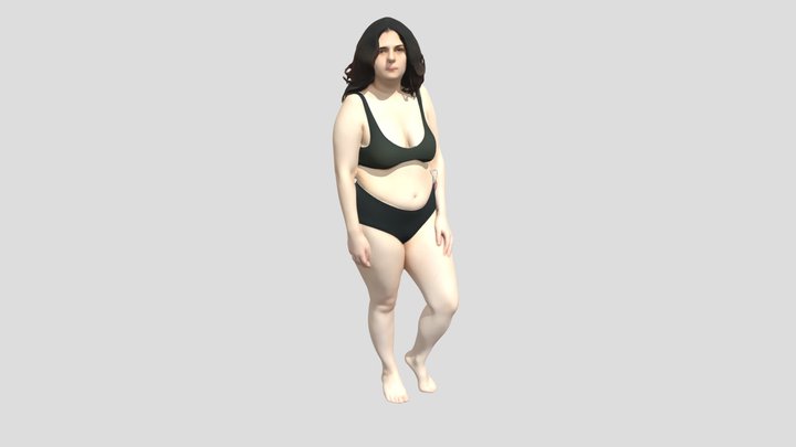 Confidence in Black Bikini – Free 3D Model STL