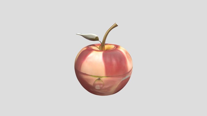 Simple clean apple sculpture 3D Model