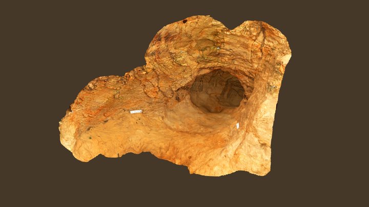 Cave with medieval Gothic 'shrine' 3D Model