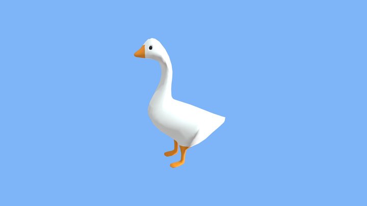 Goose - Lowpoly rigged and cartoon 3D Model