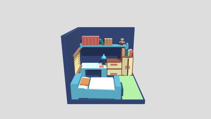 Bedroom Isometric 3D Model