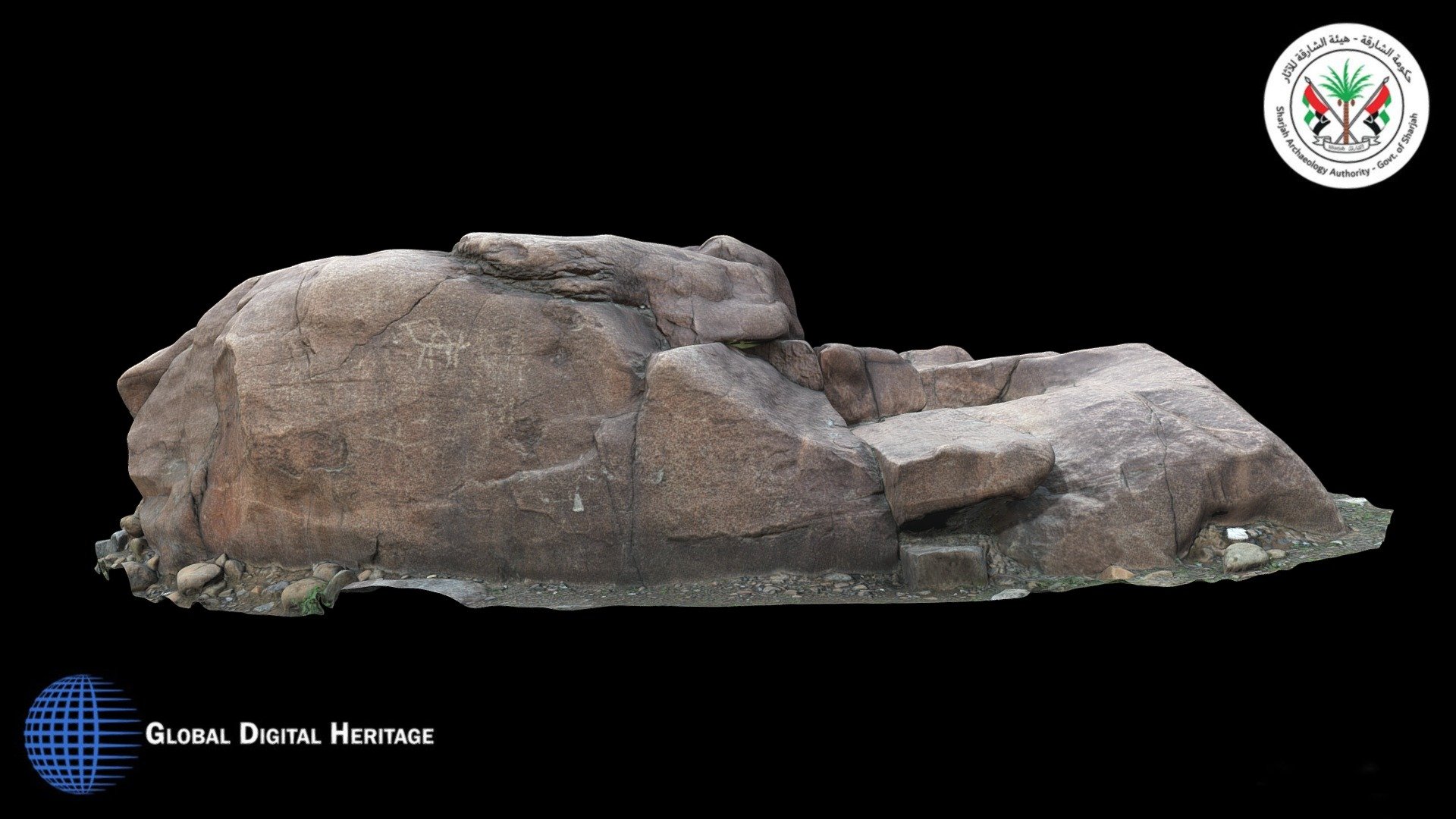 Petroglyph WA4, Wadi Shie, Sharjah Download Free 3D model by Global
