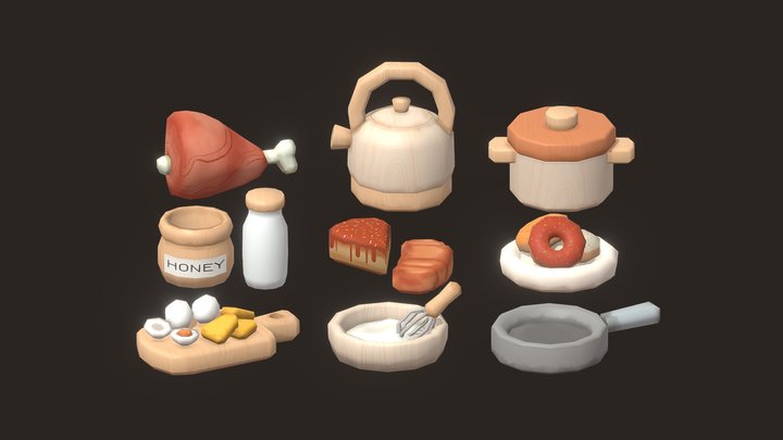 kitchen game pack 3D Model