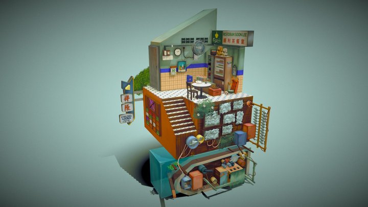 Kopitiam & Fish Village 3D 3D Model