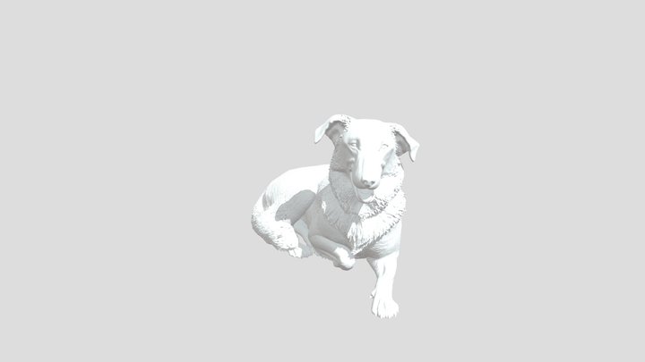 Cozy Canine on Couch 3D Model