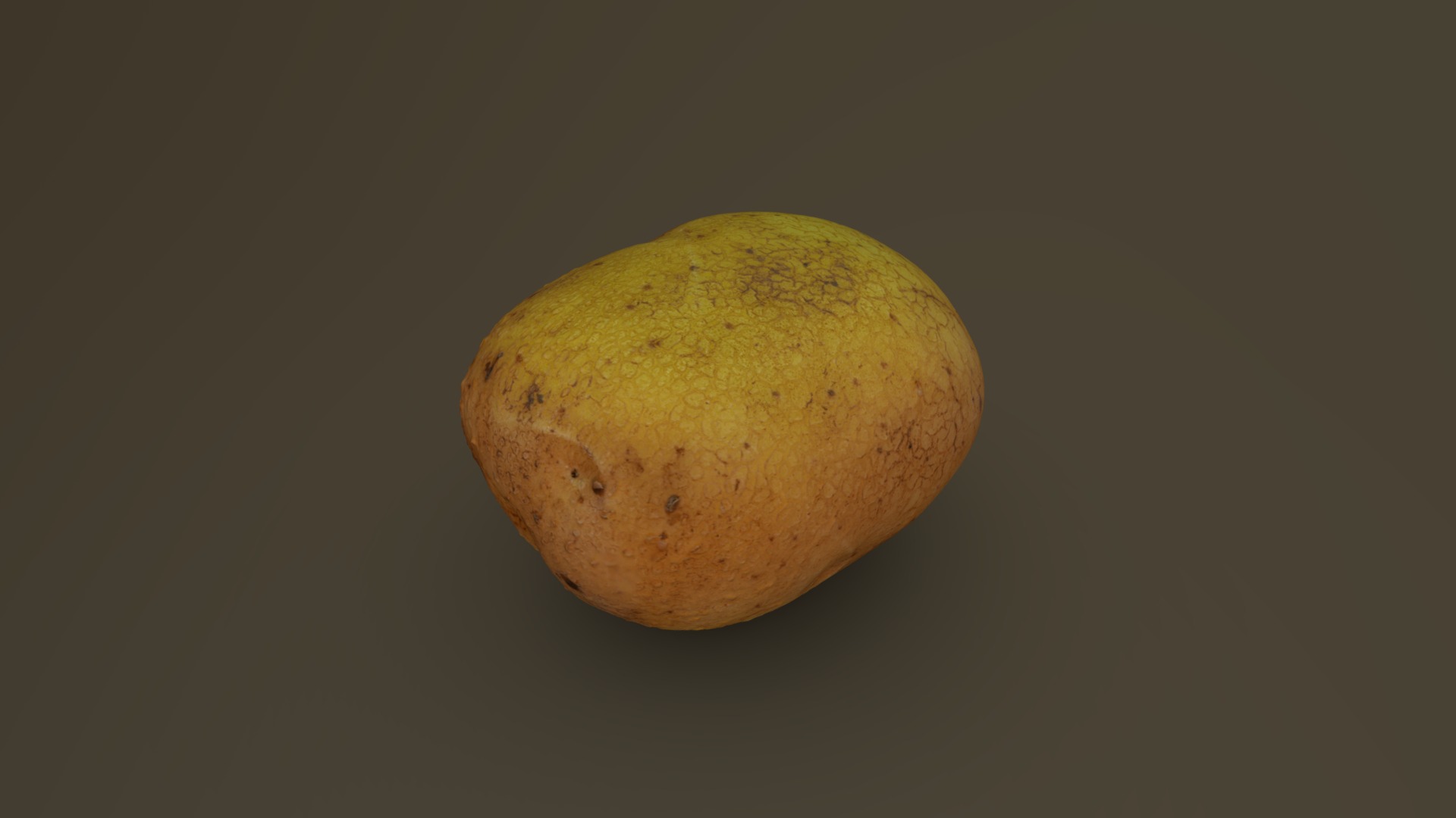 3D model Potato 01 - This is a 3D model of the Potato 01. The 3D model is about a potato on a table.