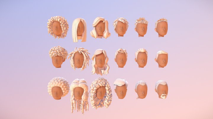 Hair Styles 3D Model
