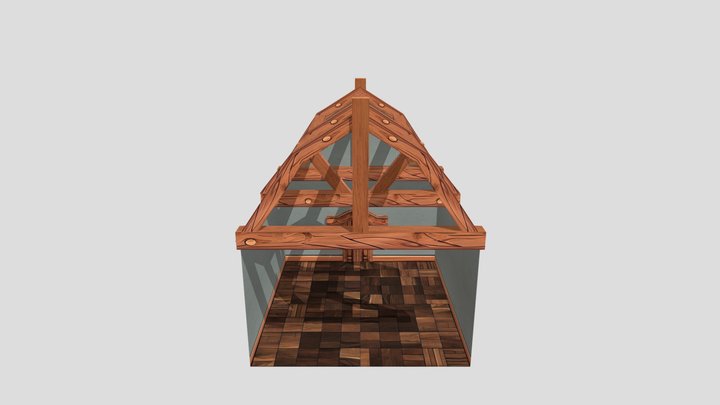 Simple basic Low poly starter building 3D Model