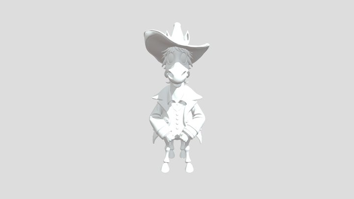 Конь в Пальто 3D Model