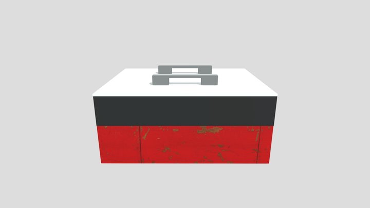 Toolbox with hammer 3D Model